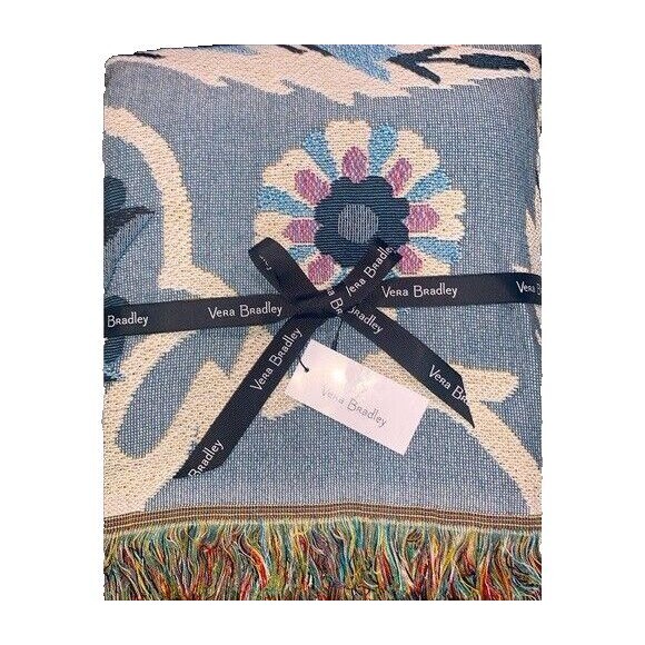 Vera Bradley Other - Vera Bradley Woven Throw Blanket Plaza Tile Print 66" X 55" Brand New With Tags